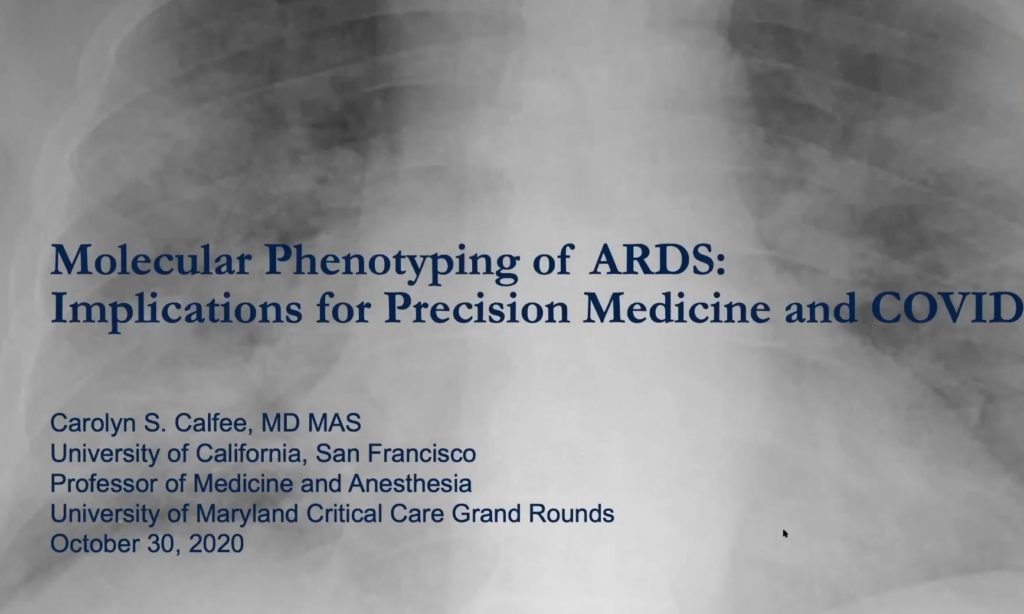 Calfee – Molecular Phenotyping of ARDS